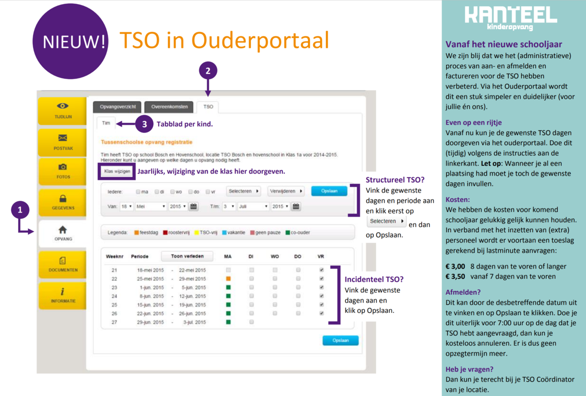 Flyer TSO aan- en afmelden